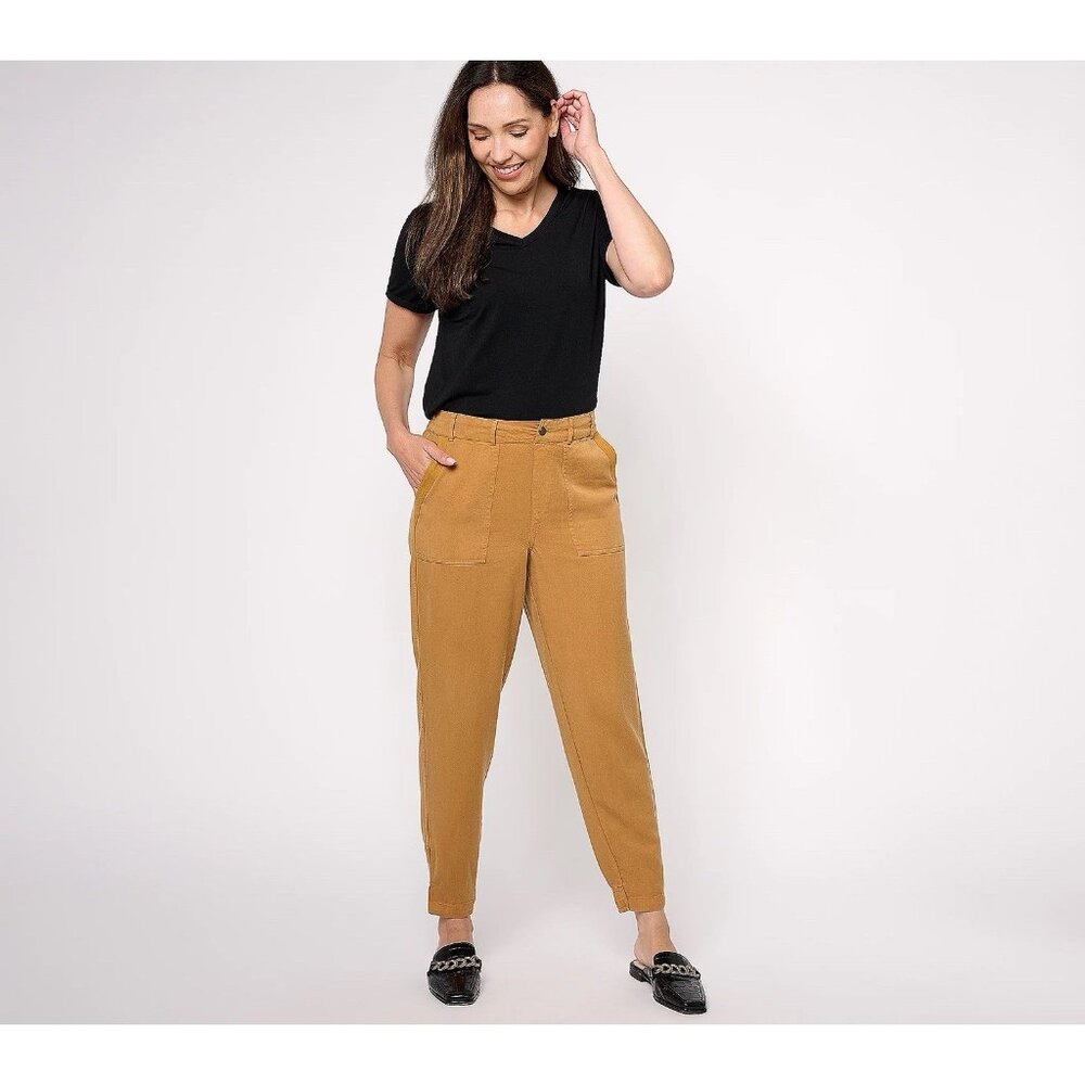 Anybody Petite Sandwashedtwill Pants w/ Pockets Size XLP Honey A619755